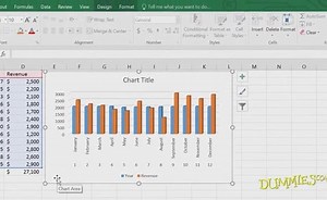 Moving and Resizing Embedded Charts in Excel 2016