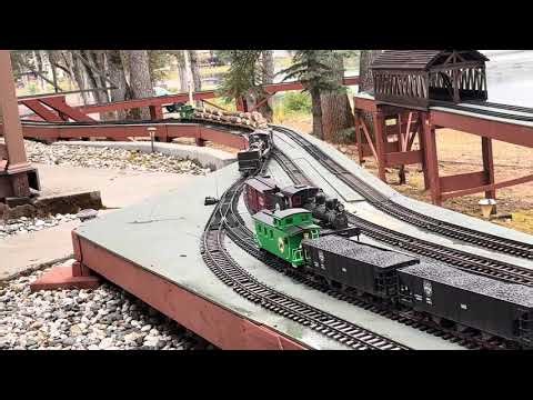 Garratt steam locomotives on the L & H.Garden Railroad