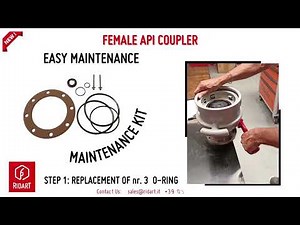 Female API coupler for bottom loading of tank trucks. Testing and maintenance instructions.