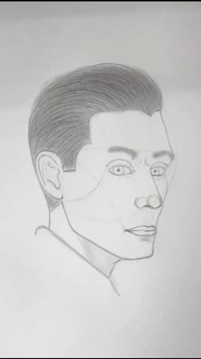 Easy Male Face Side View Tutorial for Beginners #shorts #howtodraw #sketch