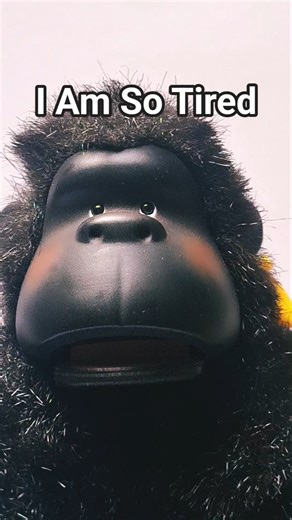 🐒💤 Born Exhausted?! Monkey Sings His Tired Truth 🎤 #shorts