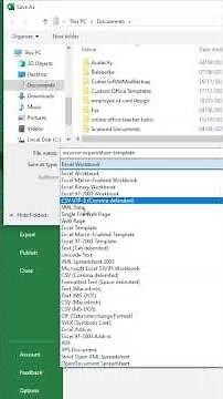 How to Save Excel as a Template