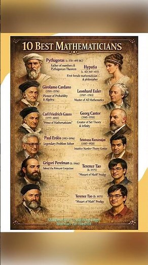 Best mathematician of World || Top 10 Mathematicians #knowledge