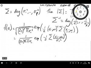 Multivariate Statistics: 7.1 Multivariate normal distribution