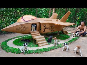 Rescue Dog Build F-35 Fighter Jet Dog House