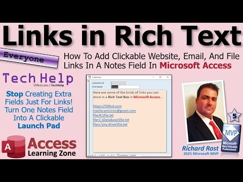 How To Add Clickable Website, Email, And File Links In A Notes Field In Microsoft Access