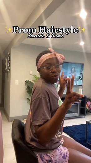 Prom Hairstyle Idea: Braids & Curls #promhair #promhairstyle #promgirls #prombraids #omg #curls #gabby101 #wiginstall #highlights #customcolor #balayage #slay #fishtailbraid #promnight #fyp #fypシ