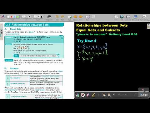 2 3 Relationship between Sets Equal Sets and Subsets
