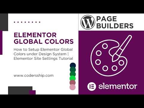 How to Setup Elementor Global Colors under Design System | Elementor Site Settings Tutorial