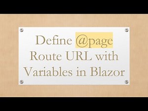Define @ page Route URL with Variables in Blazor