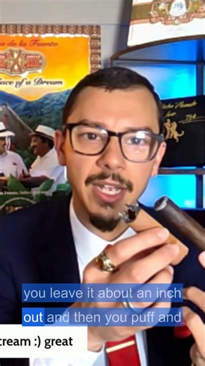 How to light a cigar with the cedar sleeve