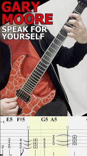 Gary Moore - Speak for Yourself #guitar #guitarcover #guitartabs #rockmusic