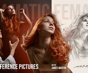 ArtStation - 800 Dramatic Female References - Art by James Martin | Resources