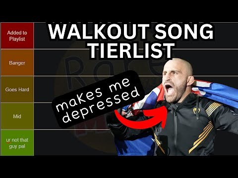 BEST and WORST UFC Walkout Songs Tier List P1