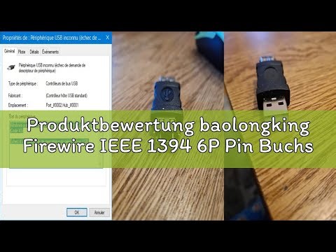 Produktbewertung baolongking Firewire IEEE 1394 6P Pin Buchse auf USB Stecker Adapter Konvertieren v