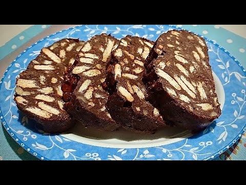 Κορμός σοκολάτας με μπισκότα (Μωσαϊκό)