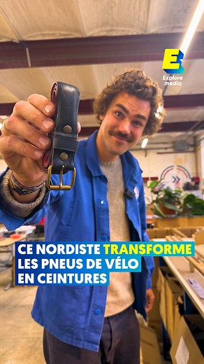 2.2M views · 45K reactions | Ce Nordiste transforme les pneus de vélo en ceintures  | 1 innovation par jour. | Facebook