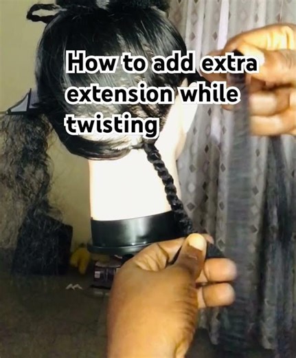 How to add extension while twisting #viralvideo #hairstyles #haircare