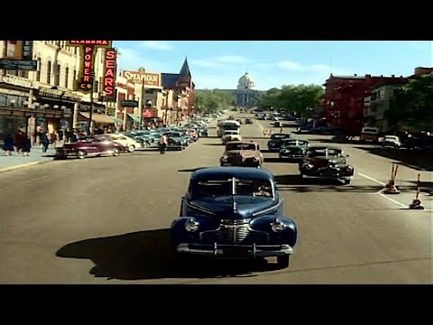 Alabama 1940s in color, Montgomery, Fayette , Wetumpka [60fps,Remastered] w/sound design added