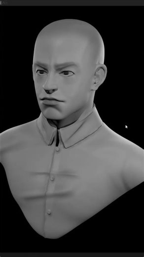 Male Head Sculpting Under 1 MINJUTE | Blender Sculpting