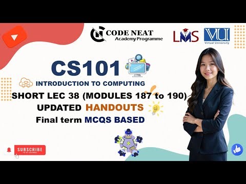 CS101 Lecture 38 Module 187-190 | VU_Explanation_Highlighted_Finalterm_MCQ | codeneat.com | CodeNeat