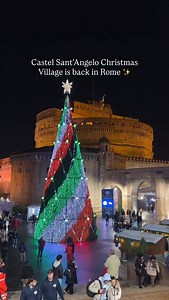 The Most beautiful Christmas Village in Rome is back 🎄⛸️: 📍 Castel Sant’Angelo Christmas Village (Castel Sant’Angelo Gardens) A bright winter corner filled with lights, an ice skating park, food stands and many small festive touches that bring Christmas to Rome for a limited time. The setting inside the castle gardens adds a quiet charm where holiday spirit and history blend in a simple, elegant way. ✨ Castel Sant’Angelo Gardens Hours/dates: Open everyday until December 14 Ticket: No ticket ne