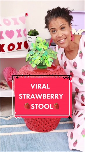 DIY Strawberry Stool Tutorial - Easy Homegoods Find