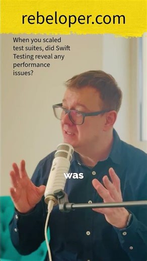 When you scaled test suites, did Swift Testing reveal any performance issues?