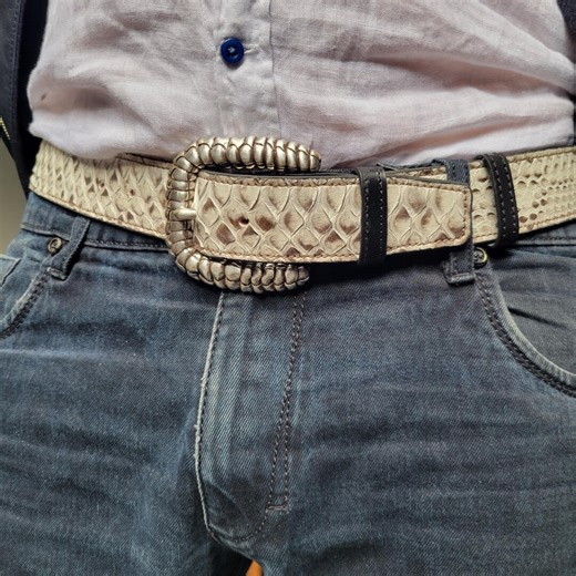 Snake Spine Python Belt 4cm | Genuine White Snakeskin | Silver Vertebrae Buckle | Gothic Anatomy Art | Bone Structure Gift | Custom Size - Etsy