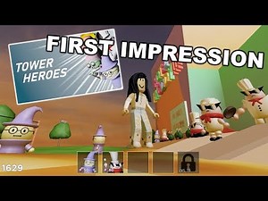 PLAYING TOWER HEROES! (Roblox)