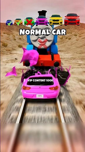 Small to Giant Car vs Train 🚗💨 #shorts #1millionviews #shortvideos #beamng #gaming
