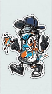 Easy Graffiti Spray Can Character Drawing! Step-by-Step