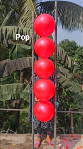 water and natural red balloon Pop #asmr #balloon #poppballons #balloonpopping #shortsvideo