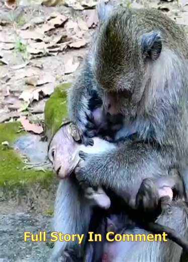 The baby monkey is freaking out and throwing a tantrum, upsetting mom because of her weaning. | 𝑩𝒂𝒃𝒊𝒆𝒔 𝑴𝒐𝒏𝒌𝒆𝒚𝑵𝒂𝑲𝒐