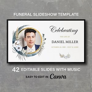 Memorial Service Slideshow Memorial Slideshow Template Funeral Slideshow Template Funeral Powerpoint Presentation Funeral Memory Board - Etsy