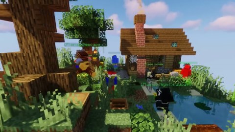 100 Players Build a Civilization in One Minecraft Chunk