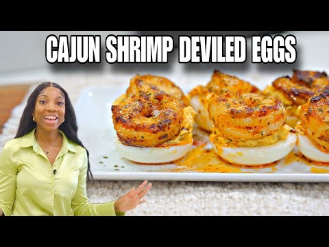 SOUTHERN STYLE CAJUN SHRIMP DEVILED EGGS RECIPE | QUICK & EASY RECIPE