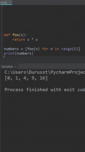Simple list comprehension example in Python Part 4 #Shorts
