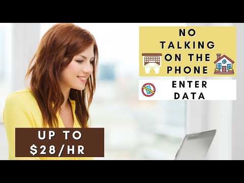 (No Talking on the Phone) Enter Data From Home | Remote Work From Home Jobs 2026