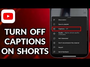How To Turn Off Captions Or Subtitles On YouTube Shorts