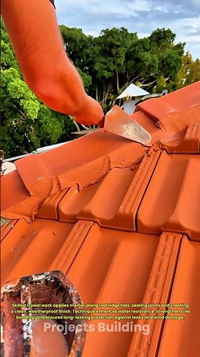 Perfect Roof Ridge Sealing With Smooth Mortar Finish Technique