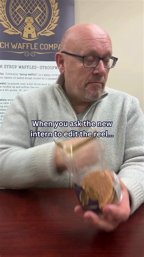 Patrick said he nailed it on the first try… 😅 #Bloopers #SmallBusinessLife #DutchWaffleCompany