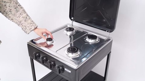 Portable 4-Burner Gas Stove Outdoor Camping Cooking Stove Heavy Duty Stainless Steel Propane Gas Cooker for Wind-Resistant Cover - Stove for Camping, RV, and Home Use, Compatible with LPG/NG