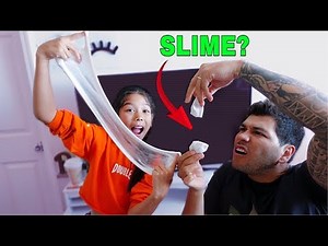 MY DAD'S FIRST TIME MAKING SLIME | Txunamy