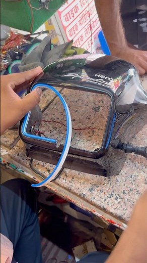 Neon light installation😱Splendor plus modification #shorts