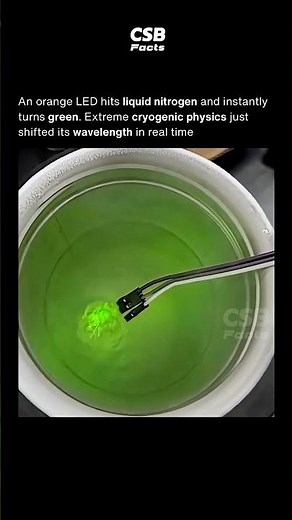 Why an LED Changes Color in Liquid Nitrogen 🤯 | Cryogenic Science Explained