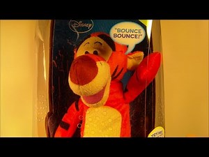DISNEY'S BOUNCE BOUNCE TIGGER ELECTRONIC TALKING SINGING PLUSH TOY VIDEO REVIEW