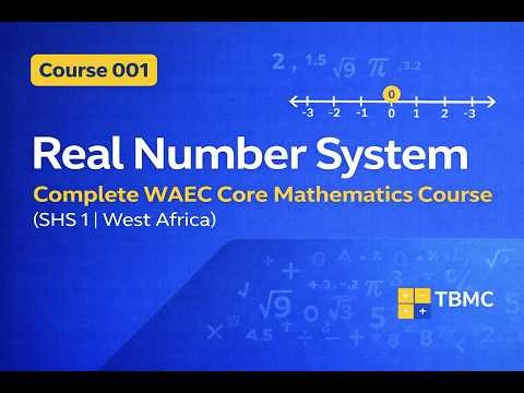 WAEC Core Maths – Real Number System | Natural, Whole & Integers