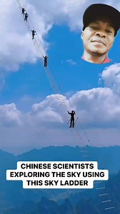 Chinese scientist exploring the sky using this Sky ladder #chinese #scientist #exploring #sky #skyline #reelsviralシfb | Twins Comedy