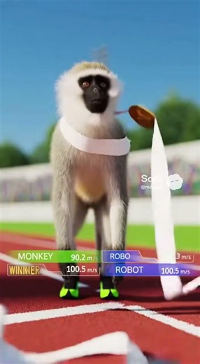 World’s Fastest Monkey vs Robot 🤖🐒 | Unbelievable Speed Race!